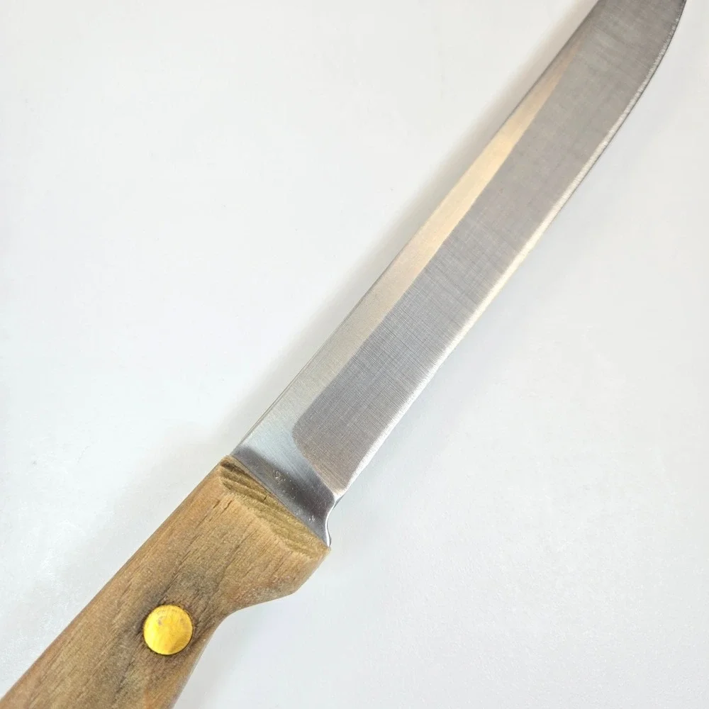 Vintage Chicago Cutlery 61S Boning Knife Vintage Walnut Handle Brass Rivets USA
